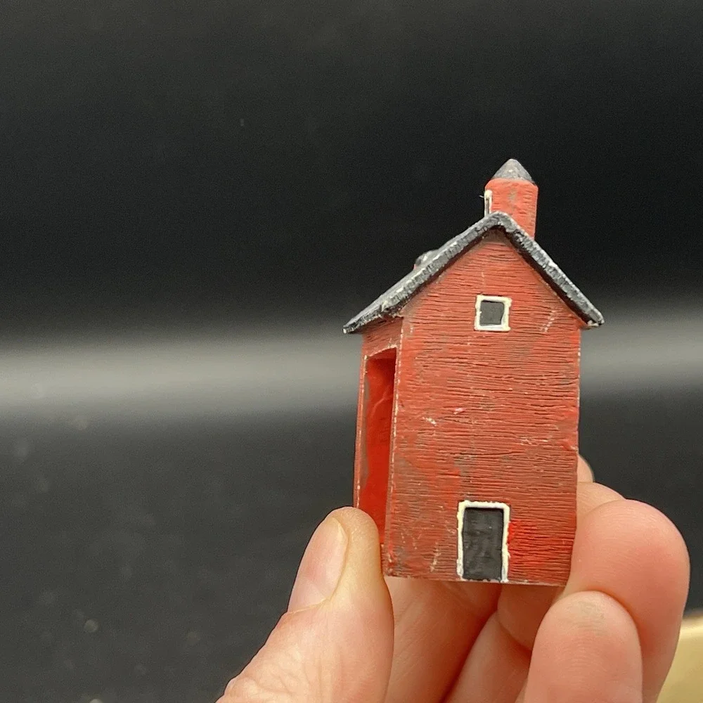 Set of 8 Country Life Barn School House Napkin Rings Brandon House Warren Kimble